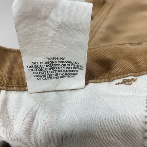 Vintage Carhartt Bucksaw Logger Shorts 42 USA Made Canvas Workwear Utility - Picture 9 of 13